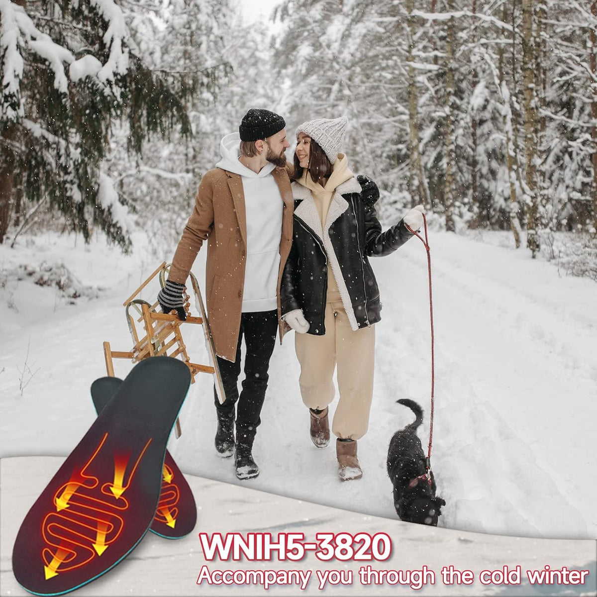 Rechargeable Heated Insoles with Three Heat Levels and 10-Hour Battery All Vera Mart
