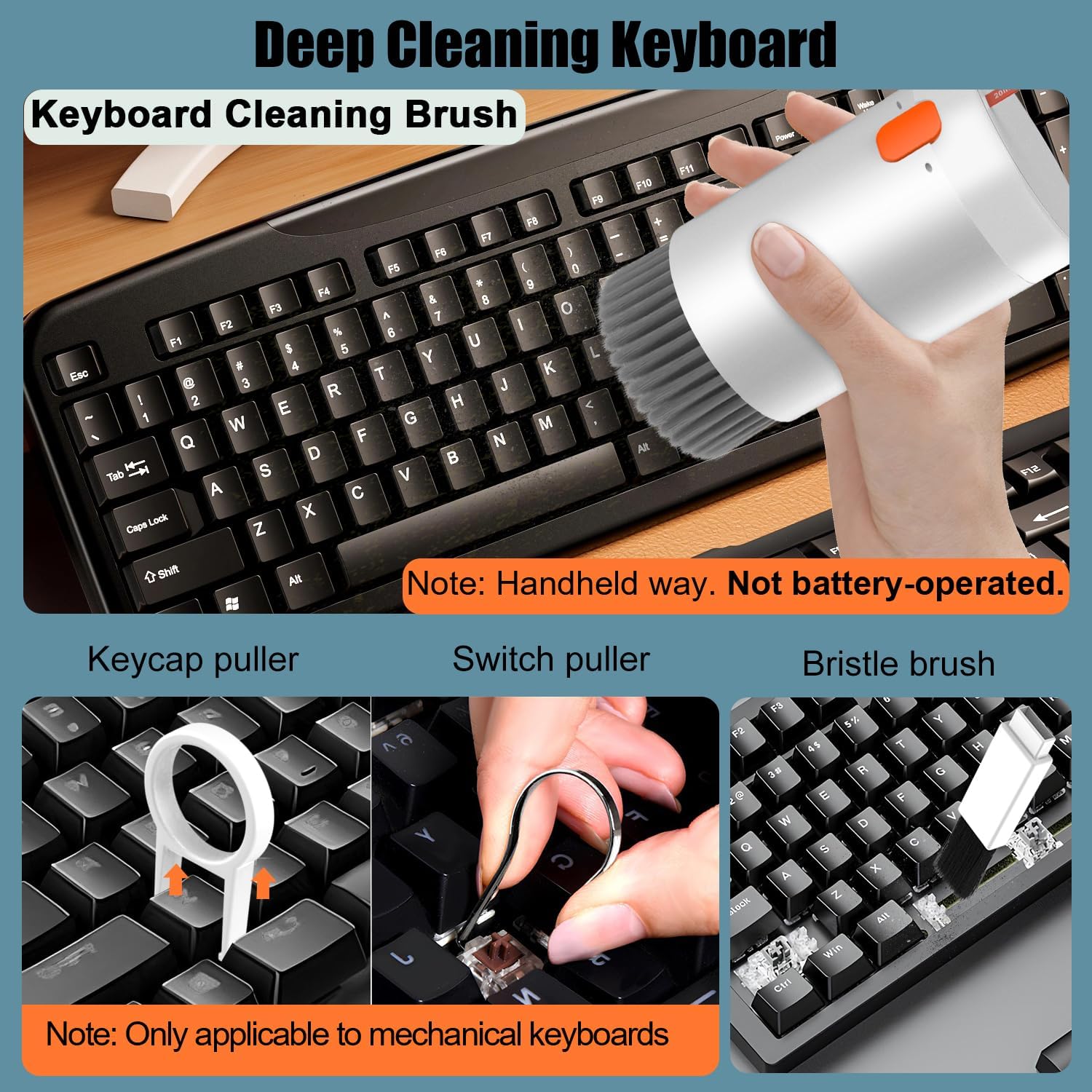 20-Tool Keyboard and Earbud Cleaning Kit with Air Blower and Storage Case All Vera Mart
