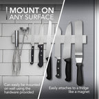 Stainless Steel Magnetic Knife Holder with Wall Mounting Hardware, 14-Inch All Vera Mart