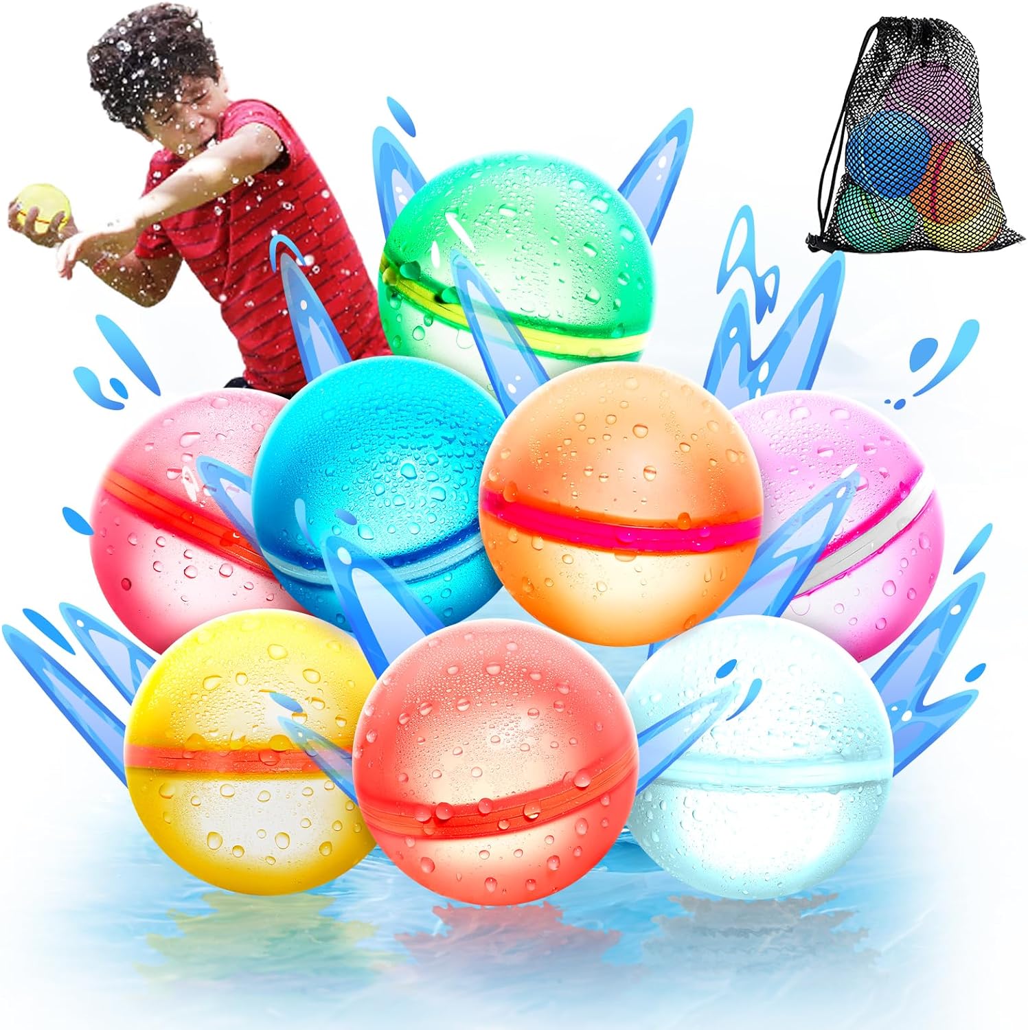 Magnetic Water Balloons with Self-Sealing Design and Tear Resistant Rubber All Vera Mart