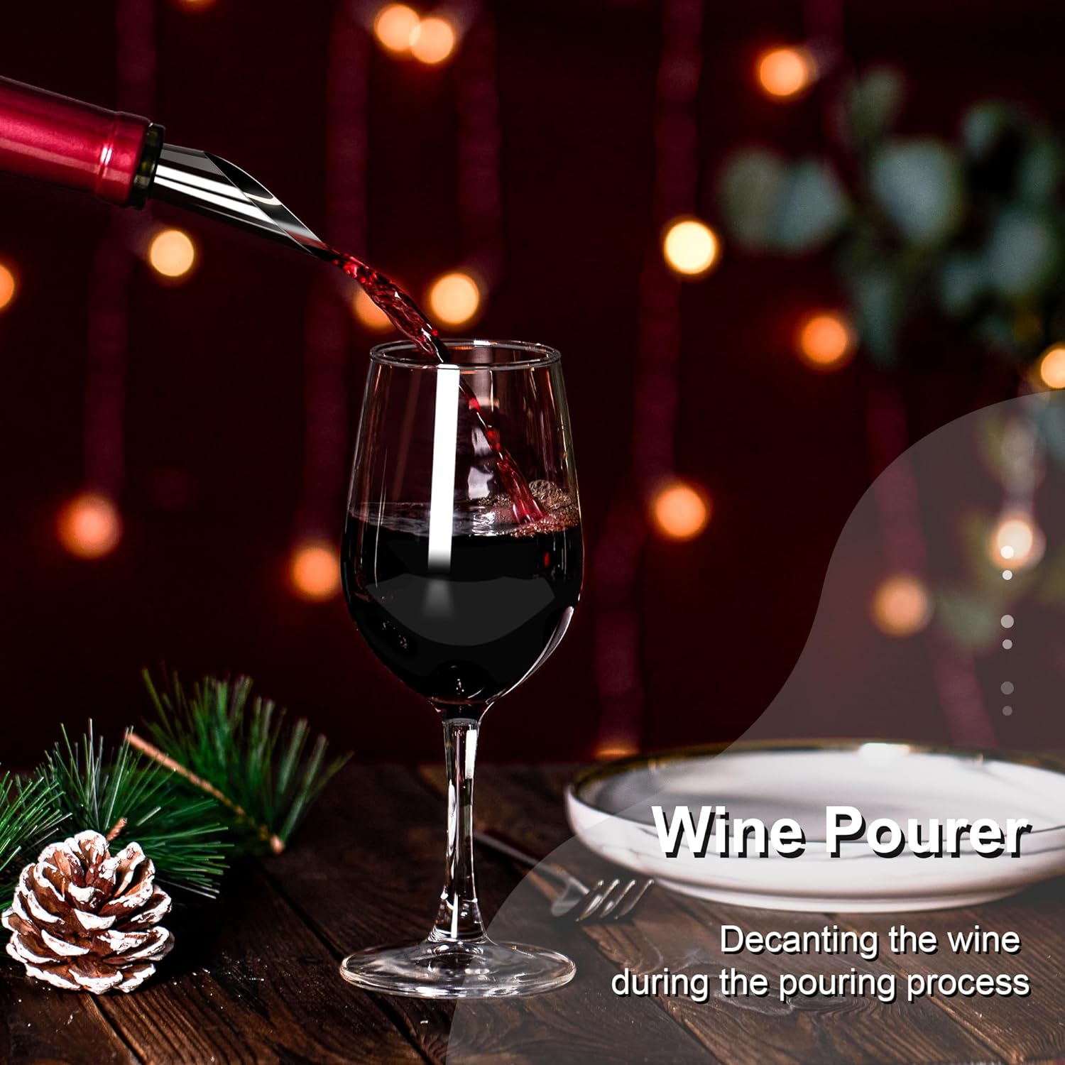Motorized Corkscrew Opener with Vacuum Preserver and Foil Cutter, 30 Bottle Capacity All Vera Mart