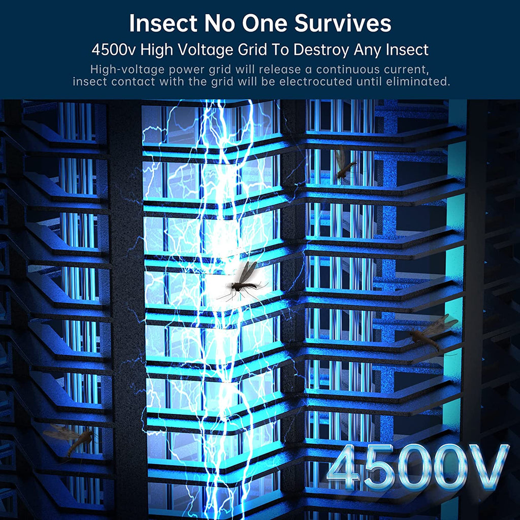 Ultraviolet Bug Zapper with High Voltage Grid and Removable Collection Tray All Vera Mart
