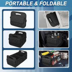 Foldable Trunk Organizer with Adjustable Compartments and Hook-and-Loop Base All Vera Mart