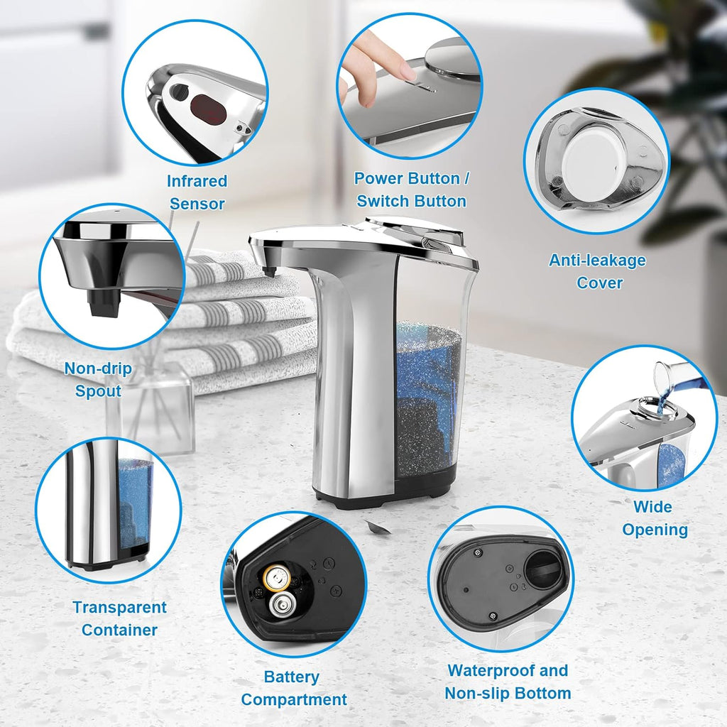 Sensor Activated Soap Dispenser with Adjustable Output and Aluminum Body All Vera Mart