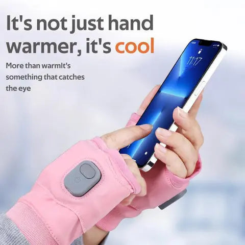 Heated Fingerless Gloves with USB-C Charging and Three Heat Levels, Up to 6 Hours All Vera Mart