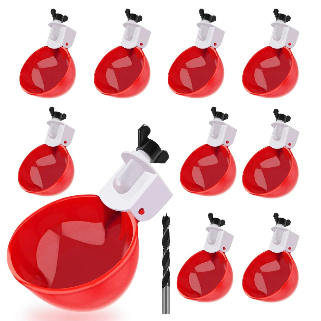 Gravity Spring Valve Chicken Waterer with Dual Rubber Seal, 10 Pack All Vera Mart