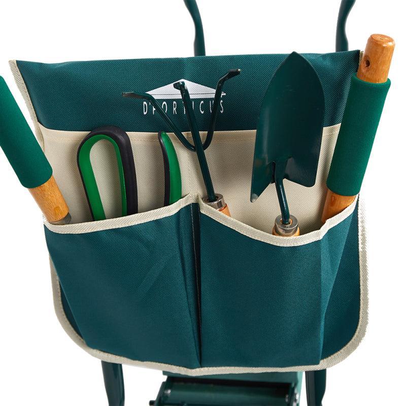 Garden Kneeler and Seat with Foam Cushion and Tool Pouch, 330 lb Capacity All Vera Mart