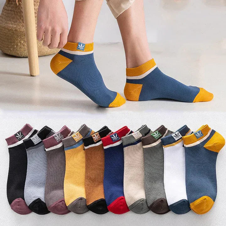 Men's Moisture Wicking Ankle Socks with Breathable Cotton Blend, 20 Pair Pack All Vera Mart