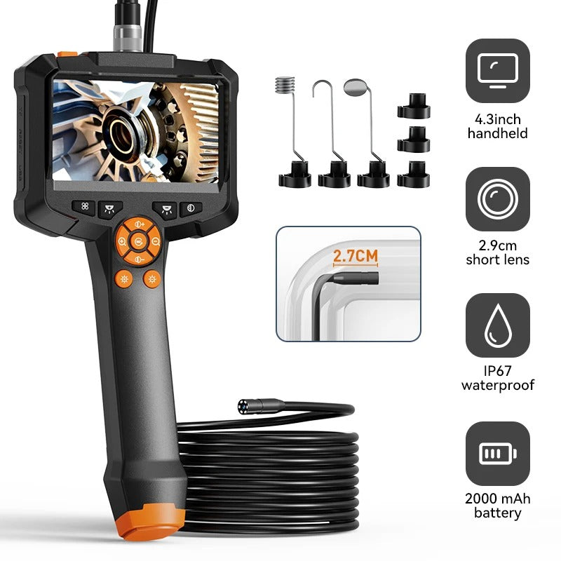 Inspection Camera with 1080P HD Display and 3 Tool Attachments, IP67 Rated All Vera Mart