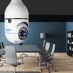 Smart Light Bulb Security Camera with 355-Degree Rotation and Night Vision All Vera Mart