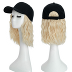 Wavy Synthetic Hair Baseball Cap with Adjustable Strap and Flame Resistant Fibers All Vera Mart