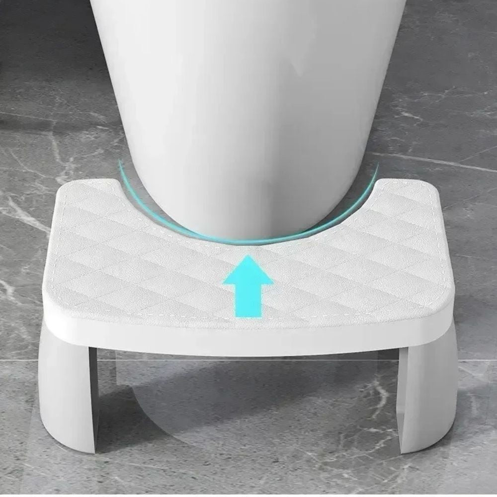 Ergonomic Toilet Squat Stool with Textured Grip Base and Curved Platform All Vera Mart