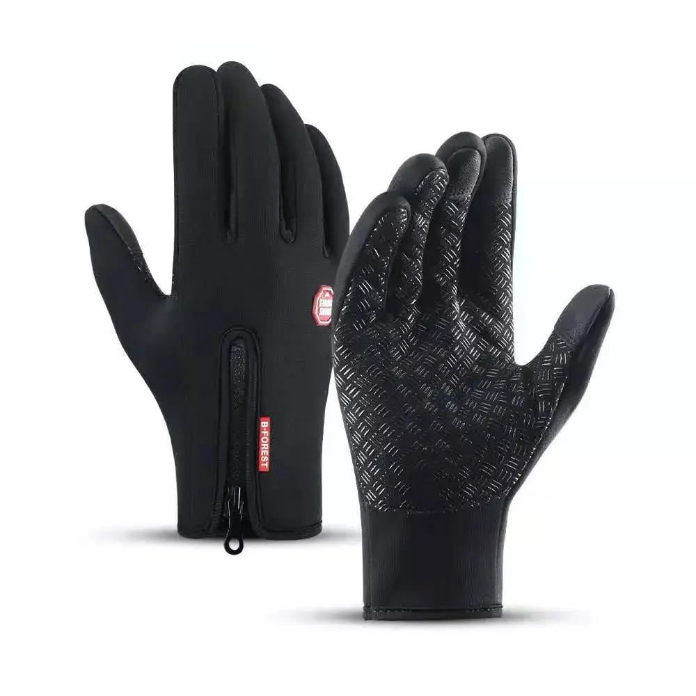Touchscreen Winter Gloves with Thermal Lining and Silicone Grip, Adjustable Wrist Strap All Vera Mart