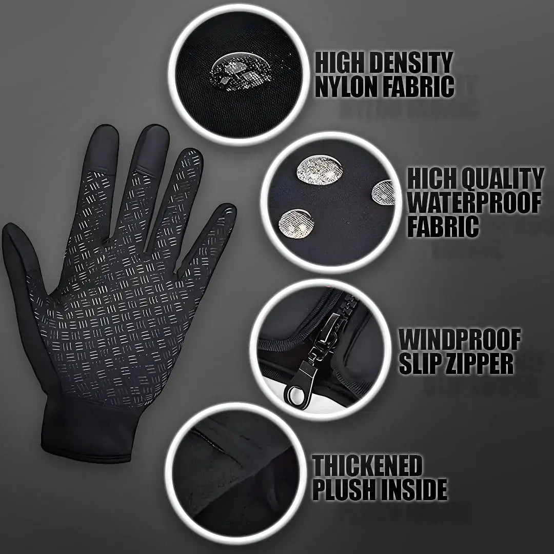 Waterproof Winter Gloves with Breathable Insulation and Touchscreen Tips, Textured Grip All Vera Mart