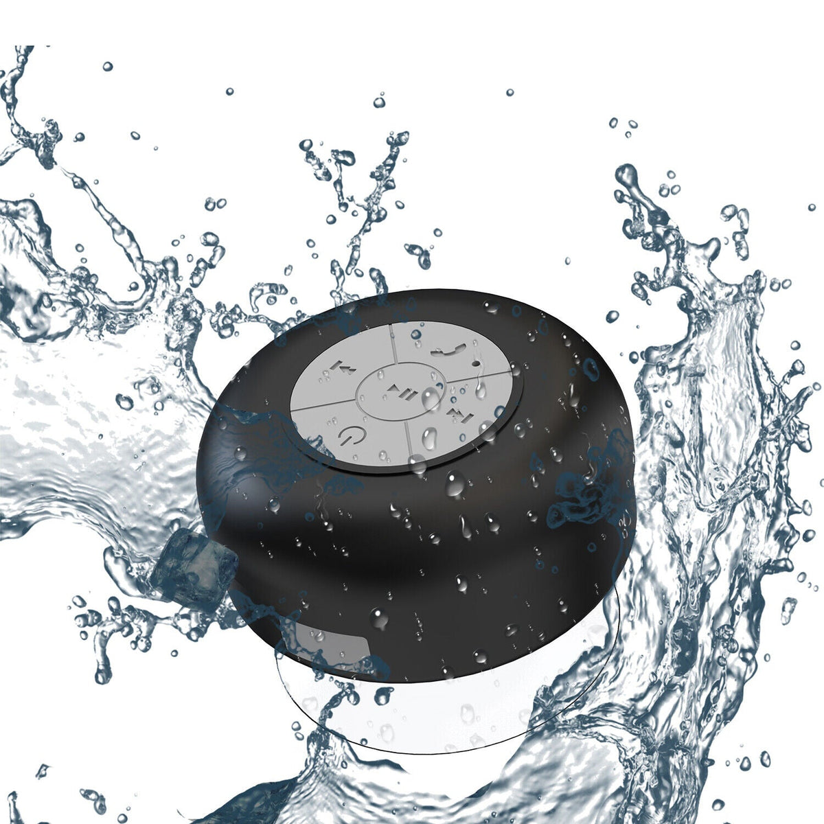 Waterproof Wireless Speaker with Suction Cup Mount and Hands-Free Calling, 10-Hour Battery All Vera Mart