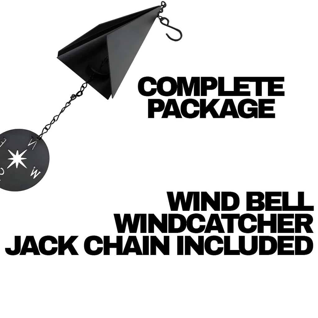 Triangular Wind Bell with Compass Windcatcher and Three Tones, 20 Inch All Vera Mart