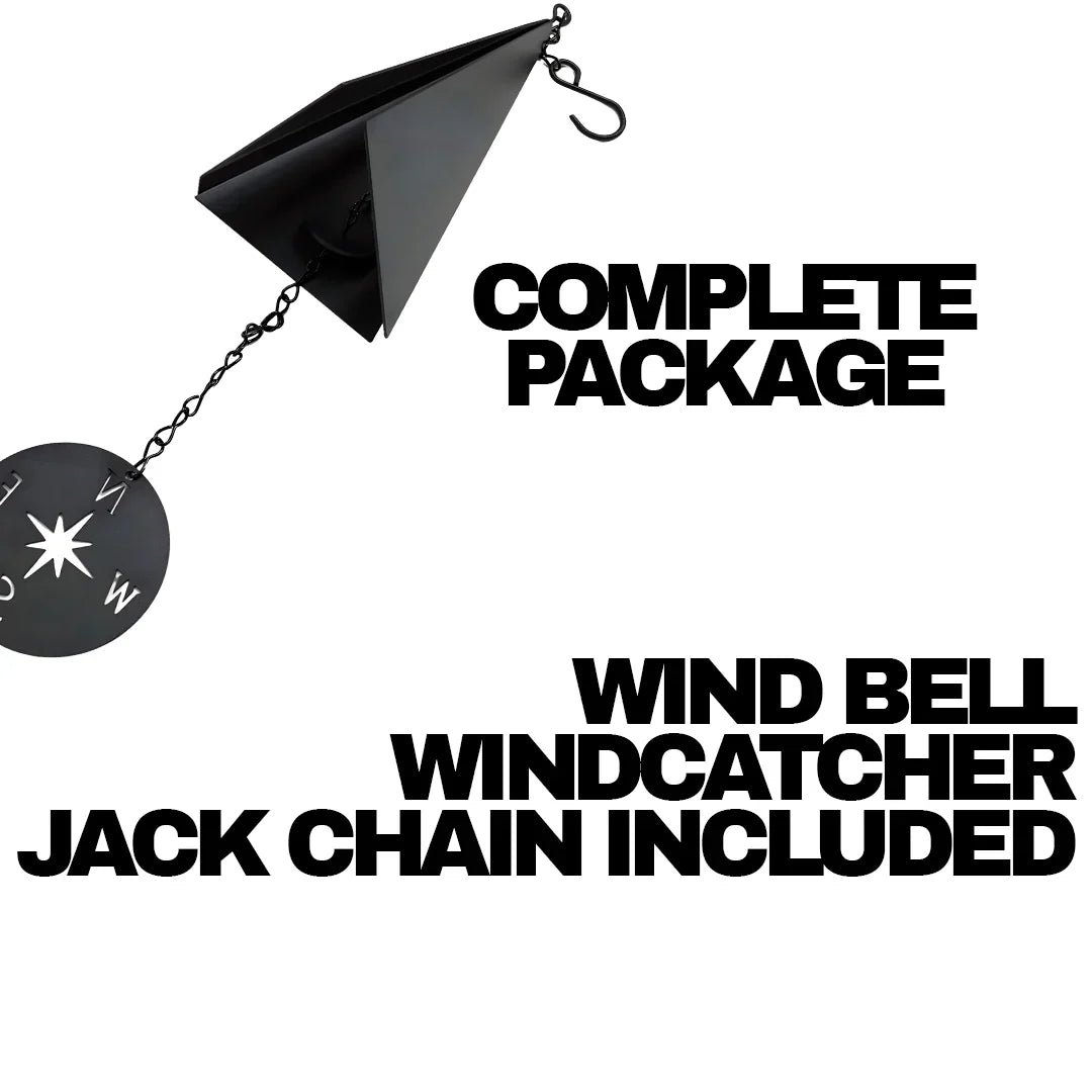 Triangular Wind Bell with Compass Windcatcher and Three Tones, 20 Inch All Vera Mart