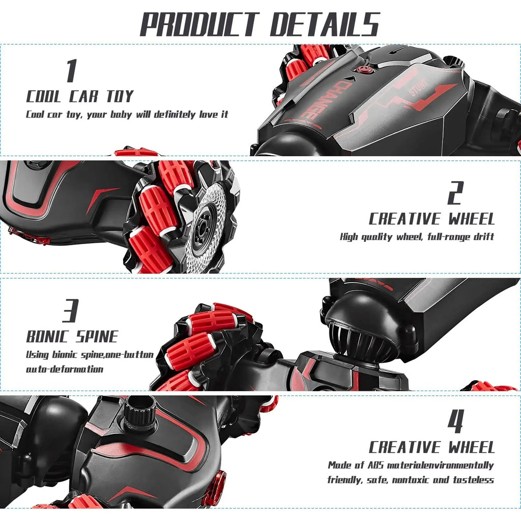 Gesture Controlled Stunt Car with Hand Gesture Watch and 2.4G Remote, Four Wheel Drive All Vera Mart