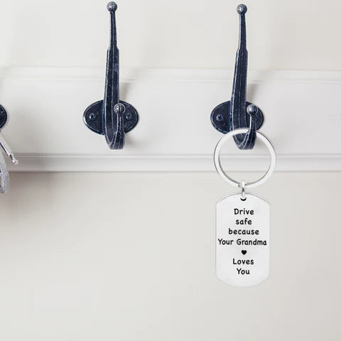 Engraved Stainless Steel Keychain with Daily Reminder Message and Key Ring Attachment All Vera Mart