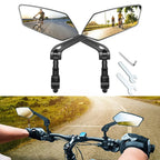 Handlebar Mirrors with 360-Degree Rotation and Foldable Design for Bikes and Scooters All Vera Mart