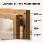 Artwork Display Frame with Magnetic Latch and 150-Sheet Storage Capacity All Vera Mart