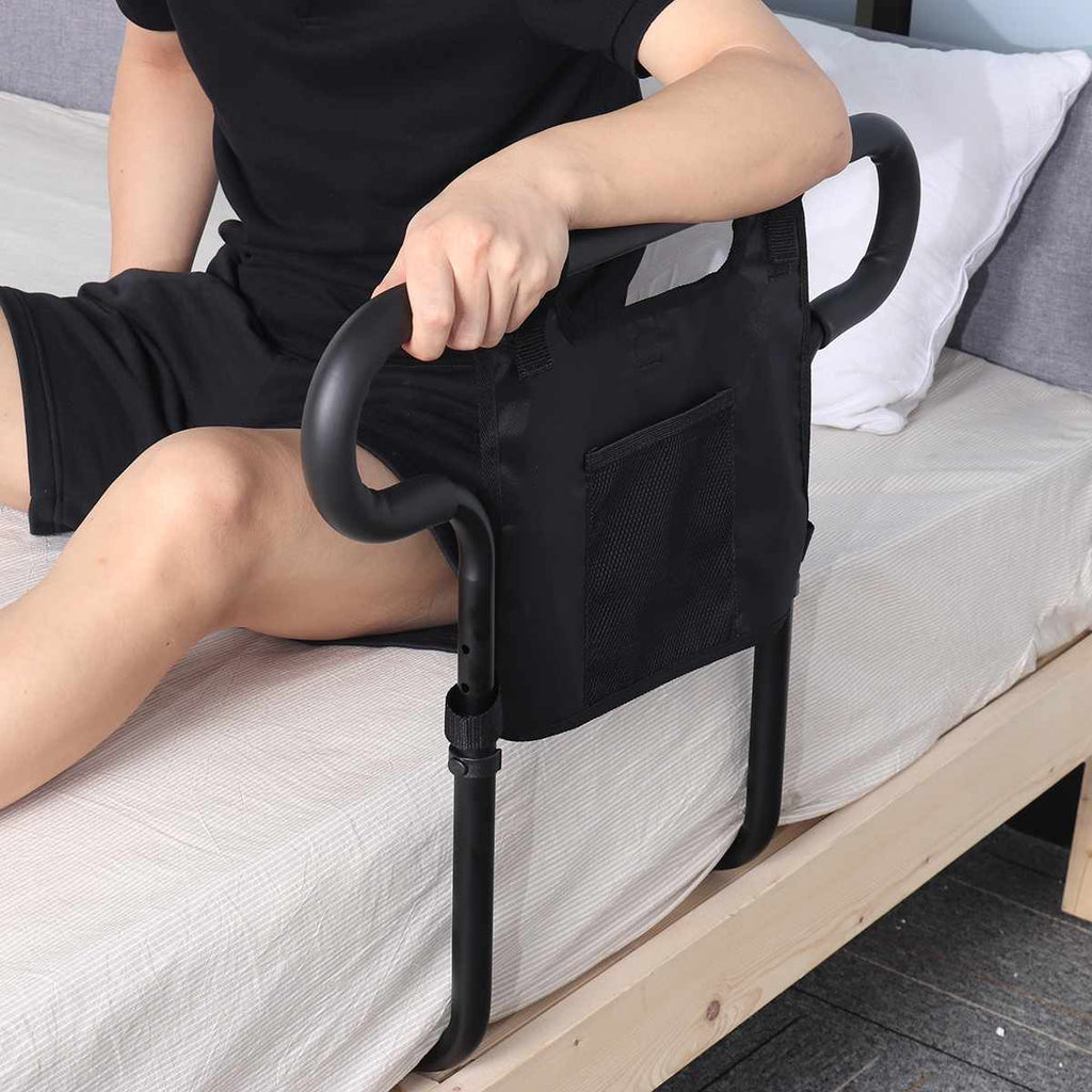Bed Rail with Storage Pouch and Rolloff Prevention for Seniors All Vera Mart