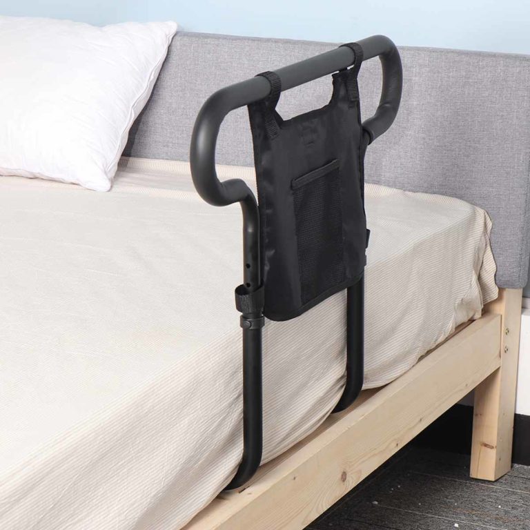 Bed Rail with Storage Pouch and Rolloff Prevention for Seniors All Vera Mart