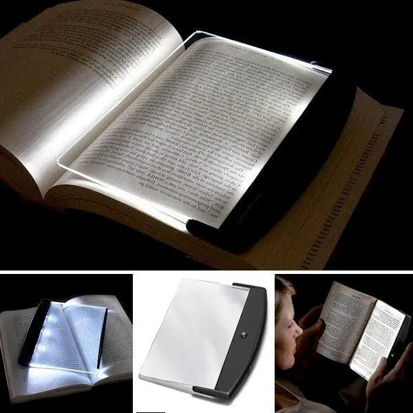 Book Light with Slim Flat Panel and Adjustable Color Temperature, Rechargeable USB-C All Vera Mart