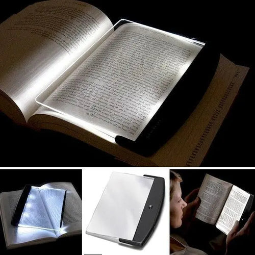 Book Light with Slim Flat Panel and Adjustable Color Temperature, Rechargeable USB-C All Vera Mart