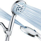 Handheld Shower Head with Eight Spray Patterns and 6ft Hose, Chrome Finish All Vera Mart