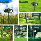 Solar Ultrasonic Deer Repeller with Motion Sensor and Dual Speakers, Weather Resistant All Vera Mart