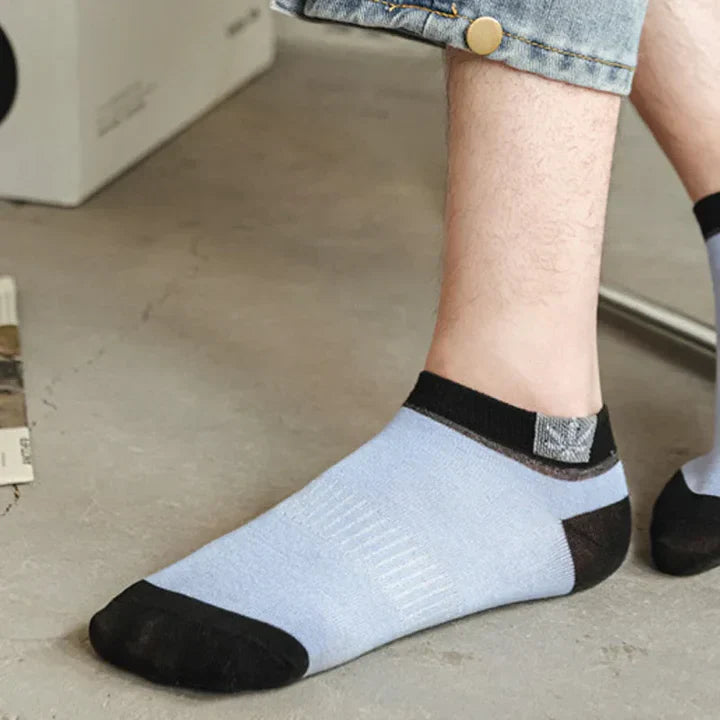 Men's Moisture Wicking Ankle Socks with Breathable Cotton Blend, 20 Pair Pack All Vera Mart