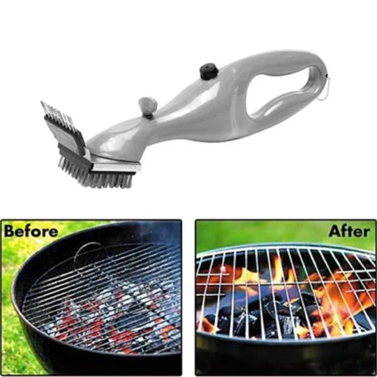 Steam Grill Brush with Built-In Water Canister and Replaceable Brushes All Vera Mart