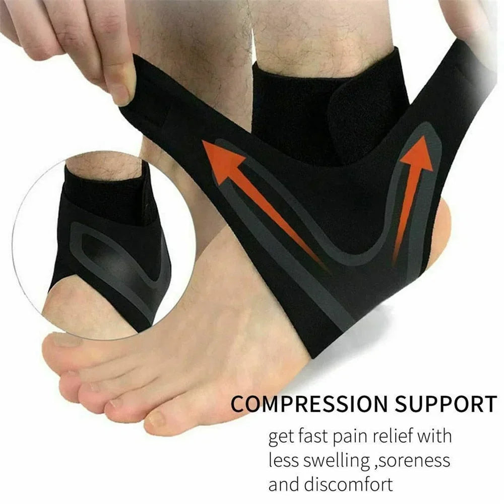 Ankle Support Sleeve with Adjustable Compression Straps and Neoprene All Vera Mart
