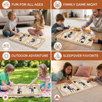 Wooden Catapult Launch Game for Two Players with Press-Down Mechanism All Vera Mart