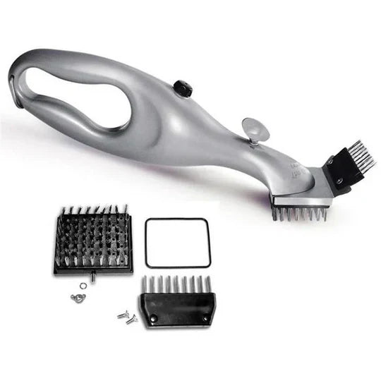Steam Grill Brush with Built-In Water Canister and Replaceable Brushes All Vera Mart