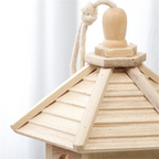 Bird Feeder with Clear Acrylic Panel and Weather Resistant Roof All Vera Mart