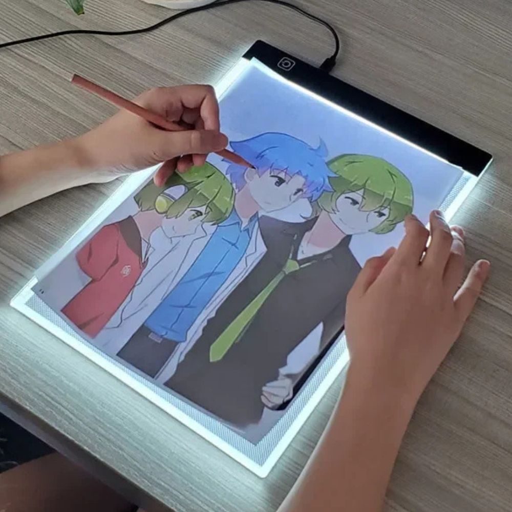 LED Light Pad for Tracing with Three Brightness Settings, A4 A5 Sizes All Vera Mart