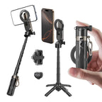 NEW - MAGIC JOHN 4-in-1 Multifunctional Magnetic Selfie Stick – 360° Rotation, Compact & Stylish, With wireless Bluetooth control, Magnetic Phone Holder for Selfies/Video Recording/Vlogging, Compatible with Most Phone Modes summerwins allveramart