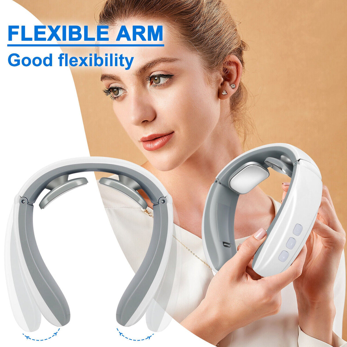 Rechargeable Neck Massager with Four Pulse Contacts and Six Massage Modes All Vera Mart