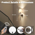 Battery Operated Wall Sconce with RGB Color Modes and Three Brightness Levels All Vera Mart
