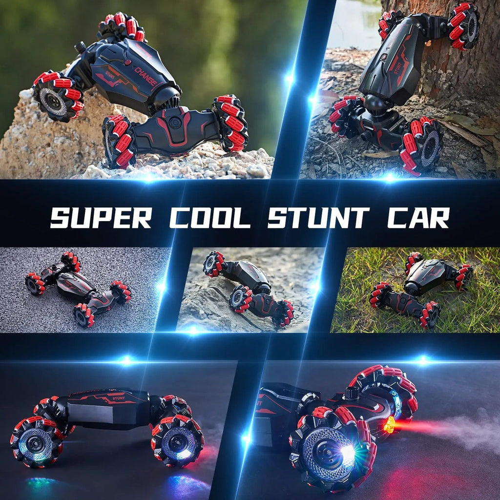 Gesture Controlled Stunt Car with Hand Gesture Watch and 2.4G Remote, Four Wheel Drive All Vera Mart