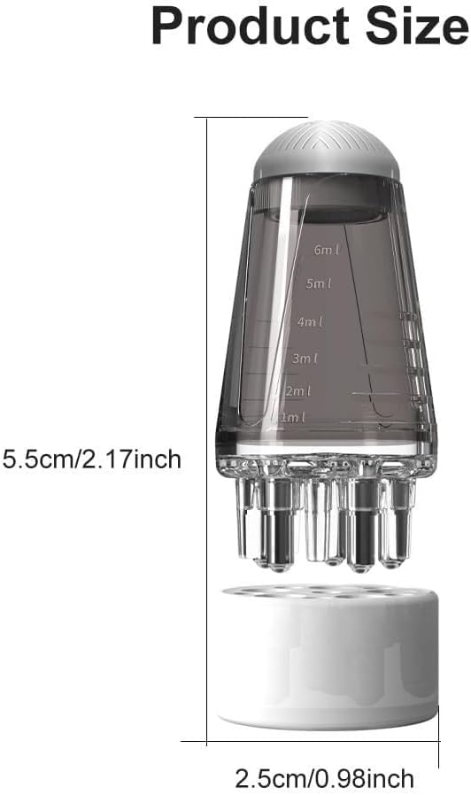 Scalp Oil Applicator with Stainless Steel Roller Ball and Massage Head All Vera Mart
