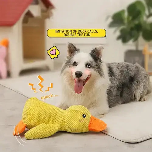 Quacking Dog Toy with Low Realistic Quack and Reinforced Plush, Machine Washable All Vera Mart
