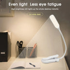Clip-On Book Light with USB Rechargeable Battery and Adjustable Color Temperature, 9-LED All Vera Mart