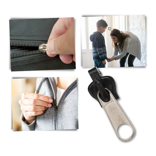Aluminum Zipper Slider Repair Set with 6-Size Clips and Tool-Free Installation All Vera Mart