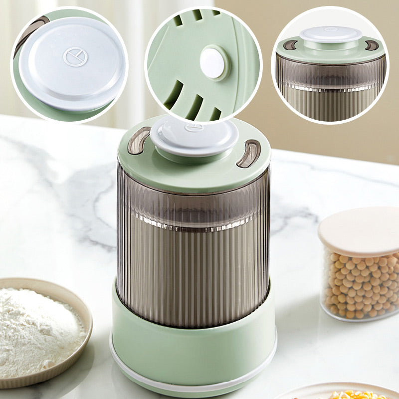 Electric Grain Mill with Stainless Steel Blade and Noise Reduction, 500g Capacity All Vera Mart