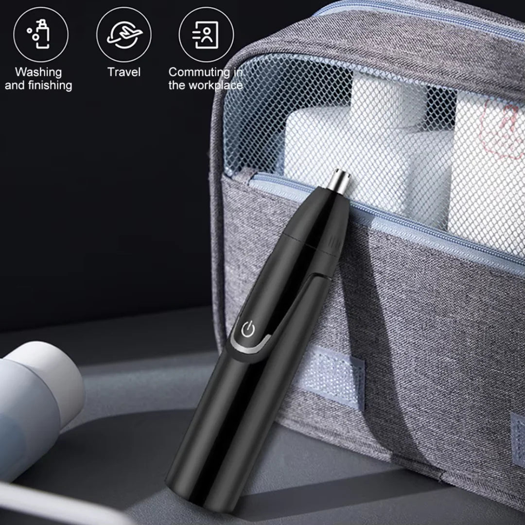 Nose and Ear Hair Trimmer with Dual Edge Spinning Blades and IPX7 Waterproof Rating All Vera Mart