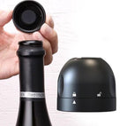 Rotary Bottle Stopper with Silicone Seal and Finger Grooves for Wine, Beer, Champagne All Vera Mart