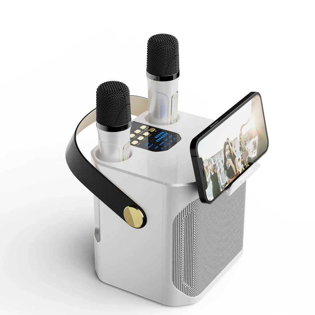 Karaoke Speaker with Dual Microphones and 360° Stereo Sound, 8-Hour Battery All Vera Mart